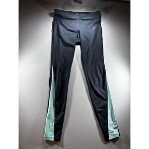 Nike Power Women's Size Large Dri-Fit Tight Fit Running Leggings  Gray/Mint